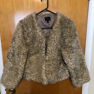 Worthington Women's Sz L Faux Fur Short-Length Jacket